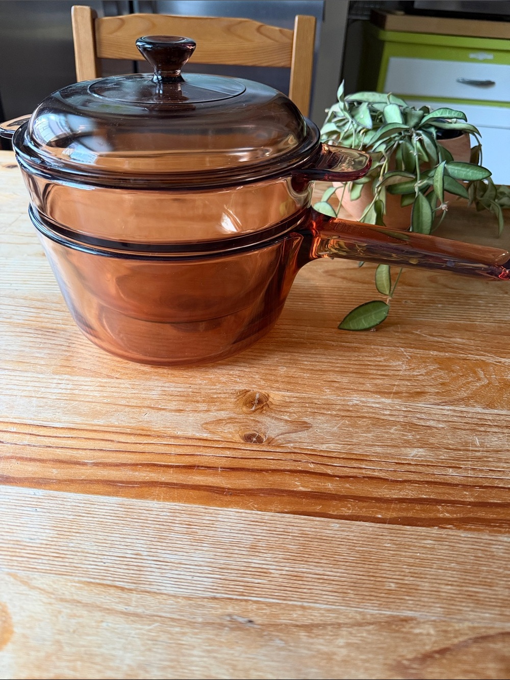 Vintage Pyrex Vision Corning Double Boiler Set